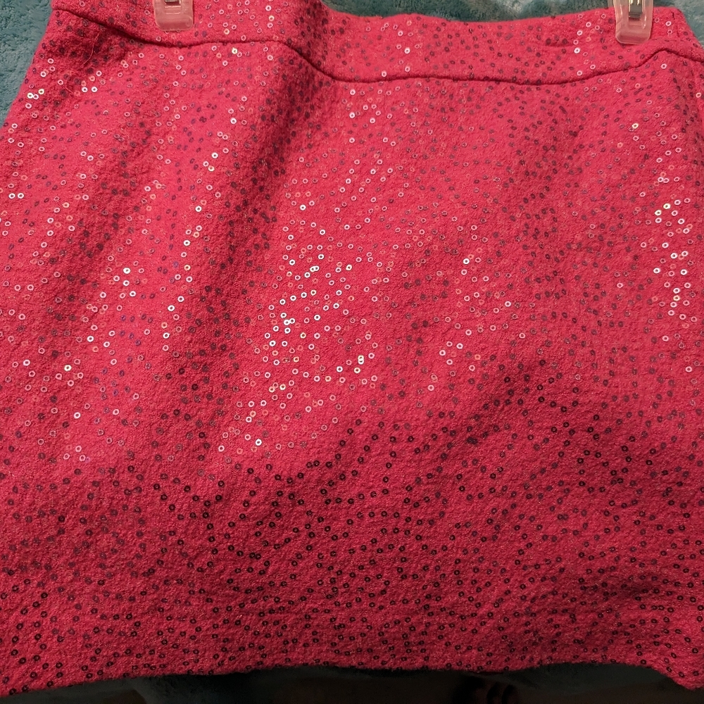 Loft pink sequin skirt